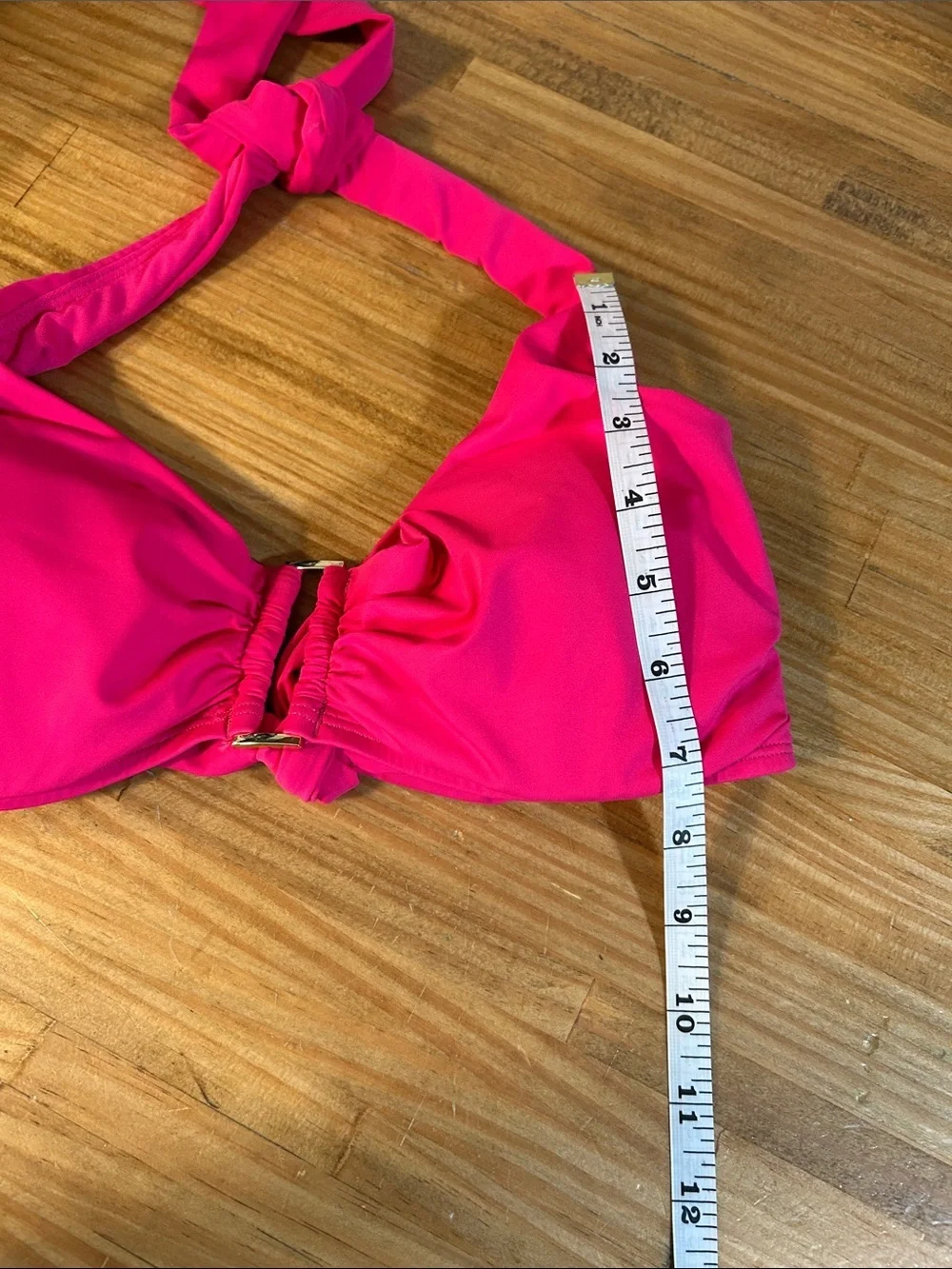 Tommy Bahama Women’s Hot Pink Ruched Underwire Halter Bikini Top Size S